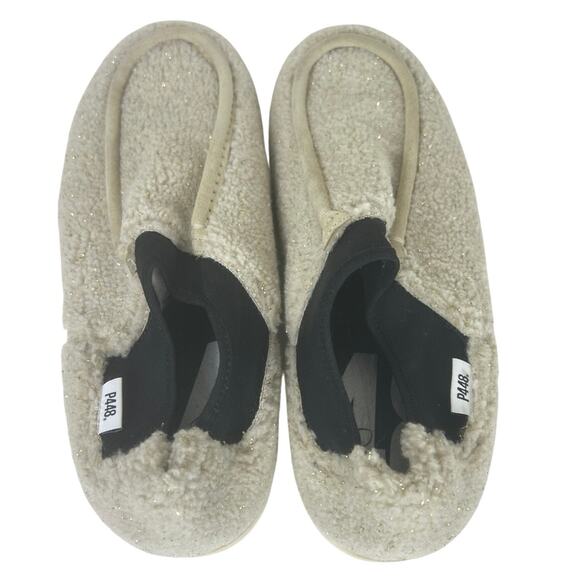 P448 Baby Lama Teddy Off White Vibram Sole Slip On Shoe Size 10 /EU 41 Slipper - Picture 3 of 10